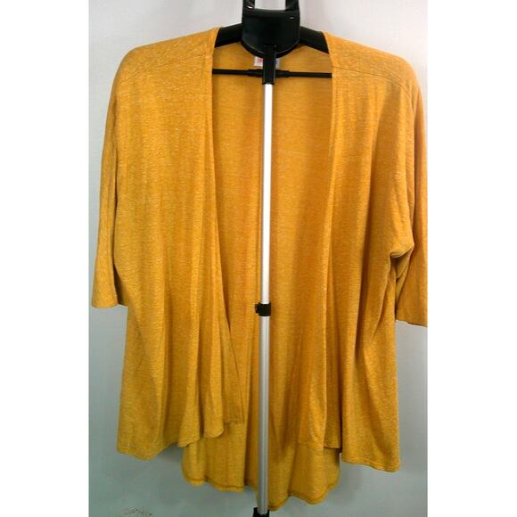 LuLaRoe Tops - LuLaRoe Women’s Large Mustard Yellow Kimono – Lightweight Layering Piece